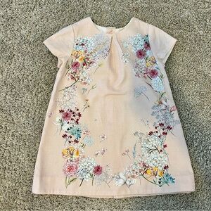 Zara Kids Floral Dress in Soft Pink